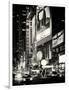 NYC Urban Scene with Yellow Taxis by Night - 42nd Street and Times Square - Manhattan - New York-Philippe Hugonnard-Framed Photographic Print