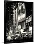 NYC Urban Scene with Yellow Taxis by Night - 42nd Street and Times Square - Manhattan - New York-Philippe Hugonnard-Framed Photographic Print