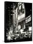 NYC Urban Scene with Yellow Taxis by Night - 42nd Street and Times Square - Manhattan - New York-Philippe Hugonnard-Framed Stretched Canvas