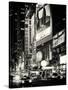 NYC Urban Scene with Yellow Taxis by Night - 42nd Street and Times Square - Manhattan - New York-Philippe Hugonnard-Stretched Canvas