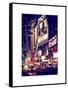 NYC Urban Scene with Yellow Taxis by Night - 42nd Street and Times Square - Manhattan - New York-Philippe Hugonnard-Framed Stretched Canvas