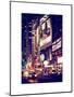 NYC Urban Scene with Yellow Taxis by Night - 42nd Street and Times Square - Manhattan - New York-Philippe Hugonnard-Mounted Art Print