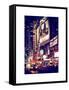 NYC Urban Scene with Yellow Taxis by Night - 42nd Street and Times Square - Manhattan - New York-Philippe Hugonnard-Framed Stretched Canvas