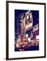 NYC Urban Scene with Yellow Taxis by Night - 42nd Street and Times Square - Manhattan - New York-Philippe Hugonnard-Framed Art Print