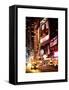 NYC Urban Scene with Yellow Taxis by Night - 42nd Street and Times Square - Manhattan - New York-Philippe Hugonnard-Framed Stretched Canvas