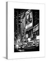 NYC Urban Scene with Yellow Taxis by Night - 42nd Street and Times Square - Manhattan - New York-Philippe Hugonnard-Stretched Canvas