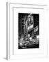 NYC Urban Scene with Yellow Taxis by Night - 42nd Street and Times Square - Manhattan - New York-Philippe Hugonnard-Framed Art Print