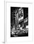 NYC Urban Scene with Yellow Taxis by Night - 42nd Street and Times Square - Manhattan - New York-Philippe Hugonnard-Framed Art Print