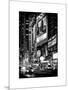 NYC Urban Scene with Yellow Taxis by Night - 42nd Street and Times Square - Manhattan - New York-Philippe Hugonnard-Mounted Art Print