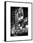 NYC Urban Scene with Yellow Taxis by Night - 42nd Street and Times Square - Manhattan - New York-Philippe Hugonnard-Framed Stretched Canvas