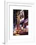 NYC Urban Scene with Yellow Taxis by Night - 42nd Street and Times Square - Manhattan-Philippe Hugonnard-Framed Art Print