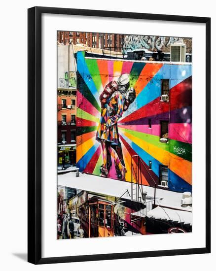 NYC Urban Street Art in Manhattan, in Winter-Philippe Hugonnard-Framed Photographic Print