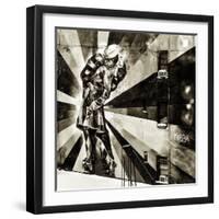 NYC Urban Street Art in Manhattan, in Winter-Philippe Hugonnard-Framed Photographic Print