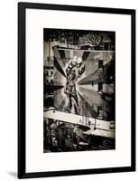 NYC Urban Street Art in Manhattan, in Winter-Philippe Hugonnard-Framed Art Print