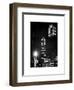 NYC Urban Street Scene - The Empire State Building at Night with a Red Light - Manhattan-Philippe Hugonnard-Framed Art Print