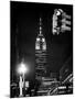 NYC Urban Street Scene - The Empire State Building at Night with a Red Light-Philippe Hugonnard-Mounted Photographic Print