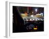 NYC, view of Upper Westside intersection with passing yellow cabs viewed threw the windshield-Jan Halaska-Framed Premium Photographic Print