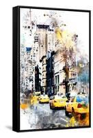 NYC Watercolor Collection - 401 Broadway-Philippe Hugonnard-Framed Stretched Canvas