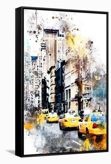 NYC Watercolor Collection - 401 Broadway-Philippe Hugonnard-Framed Stretched Canvas