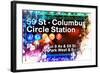 NYC Watercolor Collection - 59St Columbus Circle Station-Philippe Hugonnard-Framed Art Print