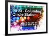 NYC Watercolor Collection - 59St Columbus Circle Station-Philippe Hugonnard-Framed Art Print