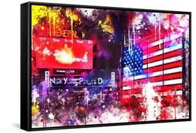 NYC Watercolor Collection - American Colors-Philippe Hugonnard-Framed Stretched Canvas