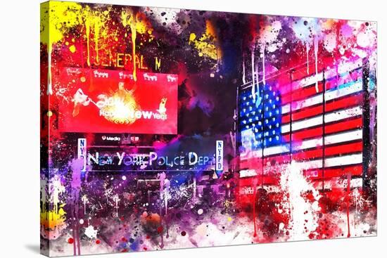 NYC Watercolor Collection - American Colors-Philippe Hugonnard-Stretched Canvas