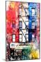 NYC Watercolor Collection - American Flag-Philippe Hugonnard-Mounted Premium Giclee Print