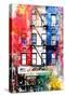 NYC Watercolor Collection - American Flag-Philippe Hugonnard-Stretched Canvas