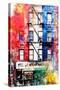 NYC Watercolor Collection - American Flag-Philippe Hugonnard-Stretched Canvas