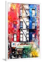 NYC Watercolor Collection - American Flag-Philippe Hugonnard-Framed Art Print