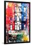 NYC Watercolor Collection - American Flag-Philippe Hugonnard-Framed Art Print