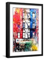 NYC Watercolor Collection - American Flag-Philippe Hugonnard-Framed Art Print