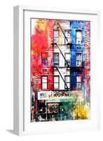 NYC Watercolor Collection - American Flag-Philippe Hugonnard-Framed Art Print