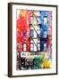 NYC Watercolor Collection - American Flag-Philippe Hugonnard-Framed Art Print