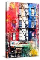 NYC Watercolor Collection - American Flag-Philippe Hugonnard-Stretched Canvas