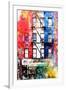 NYC Watercolor Collection - American Flag-Philippe Hugonnard-Framed Art Print