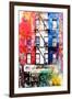 NYC Watercolor Collection - American Flag-Philippe Hugonnard-Framed Art Print