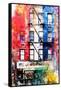 NYC Watercolor Collection - American Flag-Philippe Hugonnard-Framed Stretched Canvas