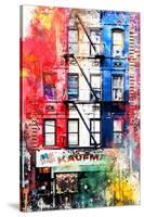 NYC Watercolor Collection - American Flag-Philippe Hugonnard-Stretched Canvas