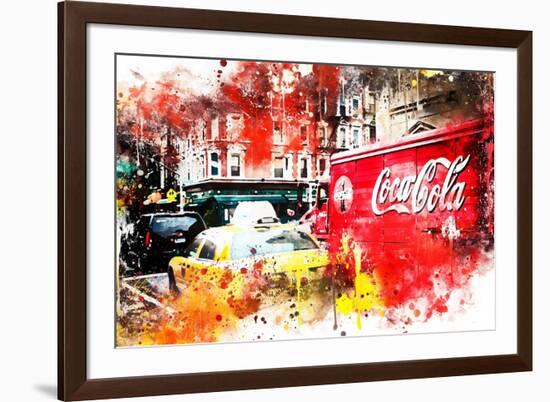 NYC Watercolor Collection - American Traffic-Philippe Hugonnard-Framed Art Print