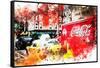 NYC Watercolor Collection - American Traffic-Philippe Hugonnard-Framed Stretched Canvas