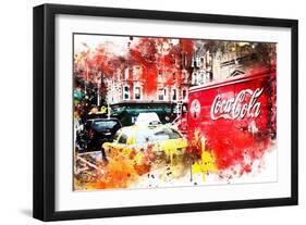 NYC Watercolor Collection - American Traffic-Philippe Hugonnard-Framed Art Print