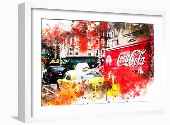 NYC Watercolor Collection - American Traffic-Philippe Hugonnard-Framed Art Print