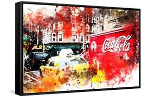 NYC Watercolor Collection - American Traffic-Philippe Hugonnard-Framed Stretched Canvas