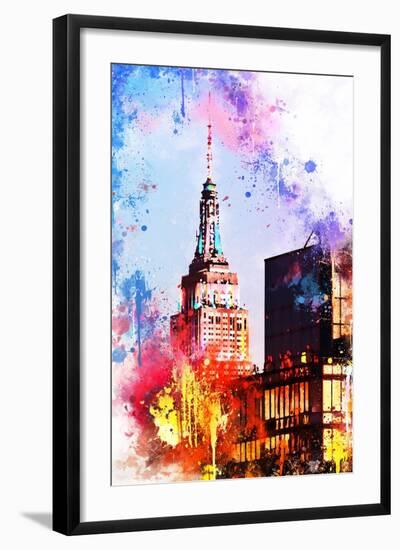 NYC Watercolor Collection - At the Top of the Empire-Philippe Hugonnard-Framed Art Print