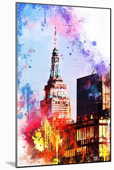 NYC Watercolor Collection - At the Top of the Empire-Philippe Hugonnard-Mounted Art Print