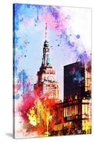 NYC Watercolor Collection - At the Top of the Empire-Philippe Hugonnard-Stretched Canvas