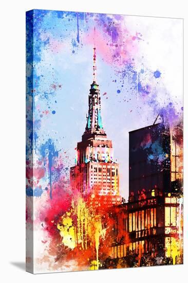 NYC Watercolor Collection - At the Top of the Empire-Philippe Hugonnard-Stretched Canvas