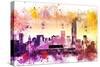 NYC Watercolor Collection - At the Top-Philippe Hugonnard-Stretched Canvas